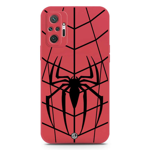 X-Spider Design Soft Phone Case - Silica Gel Case - Dark Red - Xiaomi Dark Redmi Note 10 Pro 4G