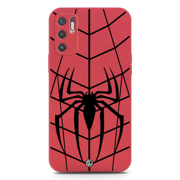 X-Spider Design Soft Phone Case - Silica Gel Case - Dark Red - Xiaomi Dark Redmi Note 10 5G