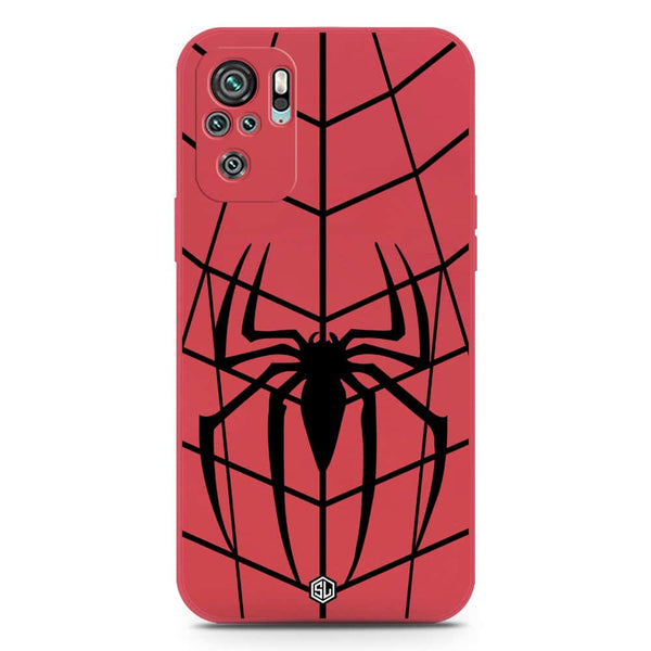 X-Spider Design Soft Phone Case - Silica Gel Case - Dark Red - Xiaomi Dark Redmi Note 10S