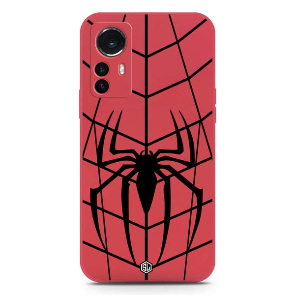 X-Spider Design Soft Phone Case - Silica Gel Case - Dark Red - Xiaomi 12