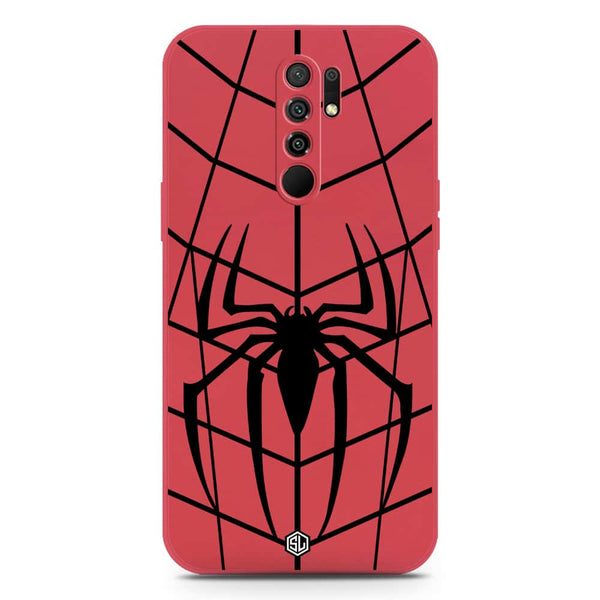 X-Spider Design Soft Phone Case - Silica Gel Case - Dark Red - Xiaomi Dark Redmi 9 Prime