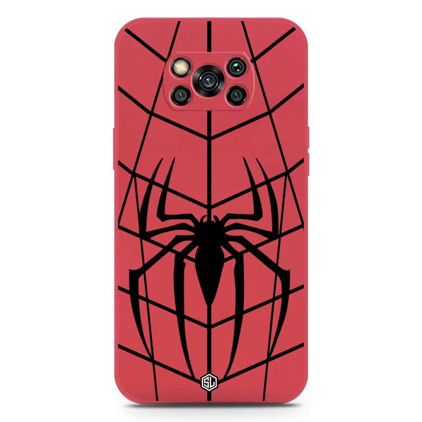 X-Spider Design Soft Phone Case - Silica Gel Case - Dark Red - Xiaomi Poco X3