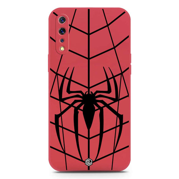 X-Spider Design Soft Phone Case - Silica Gel Case - Red - Vivo S1