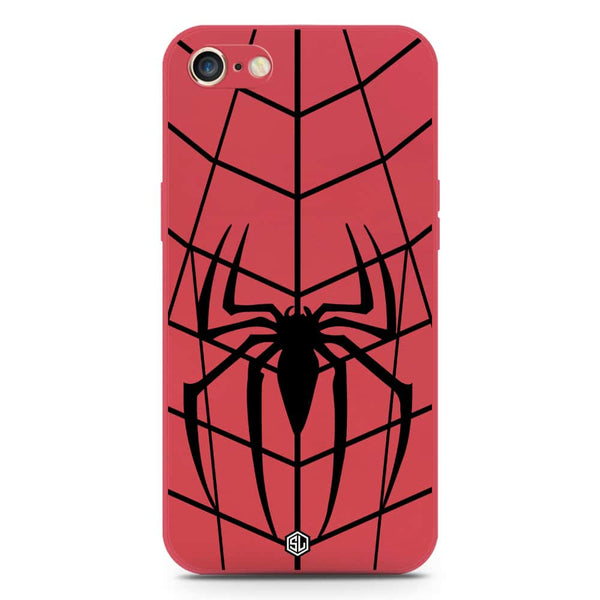 X-Spider Design Soft Phone Case - Silica Gel Case - Red - iPhone 8 / 7
