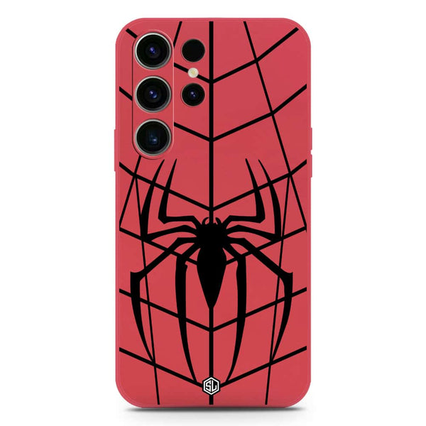 X-Spider Design Soft Phone Case - Silica Gel Case - Red - Samsung Galaxy S23 Ultra 5G
