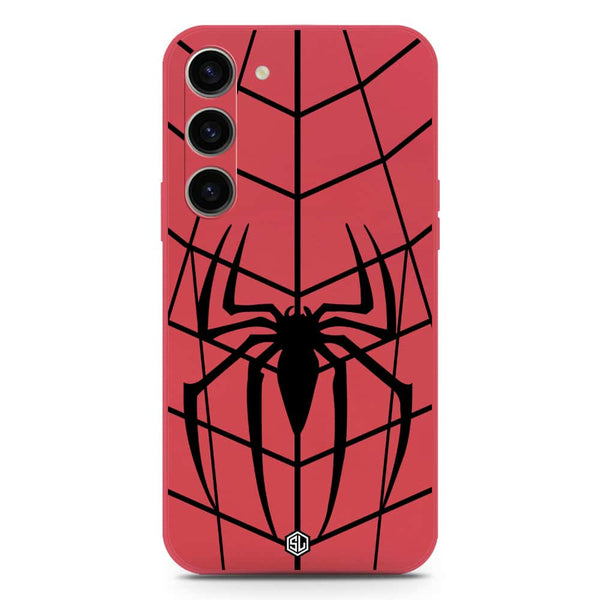 X-Spider Design Soft Phone Case - Silica Gel Case - Red - Samsung Galaxy S23 Plus 5G