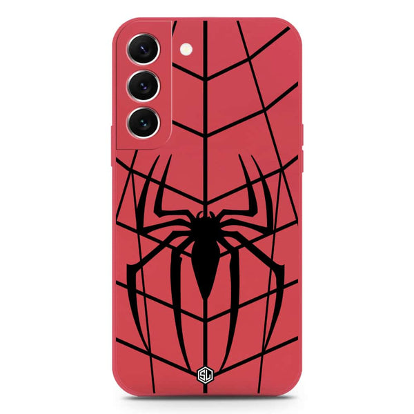 X-Spider Design Soft Phone Case - Silica Gel Case - Red - Samsung Galaxy S22 Plus 5G