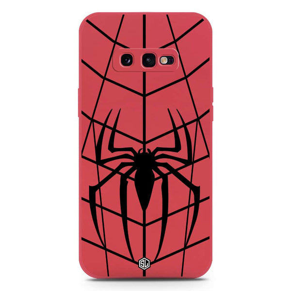 X-Spider Design Soft Phone Case - Silica Gel Case - Dark Red - Samsung Galaxy S10e
