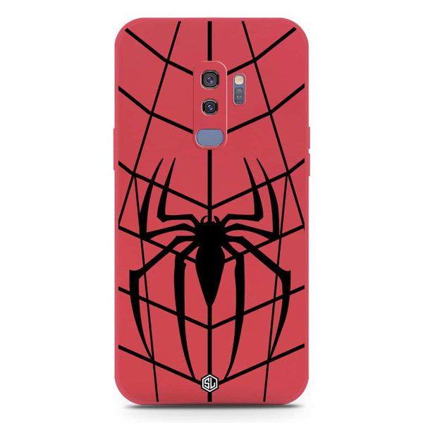 X-Spider Design Soft Phone Case - Silica Gel Case - Dark Red - Samsung Galaxy S9 Plus