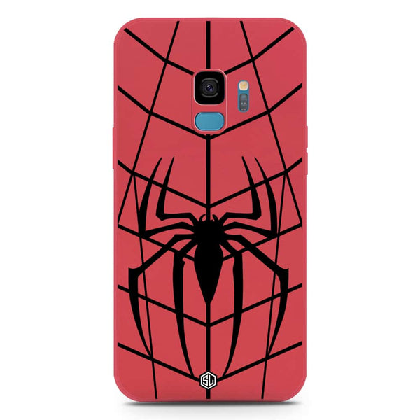 X-Spider Design Soft Phone Case - Silica Gel Case - Dark Red - Samsung Galaxy S9