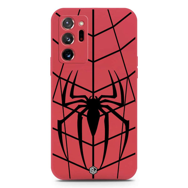 X-Spider Design Soft Phone Case - Silica Gel Case - Dark Red - Samsung Galaxy Note 20 Ultra