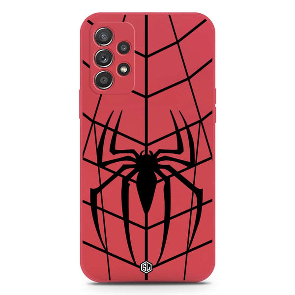 X-Spider Design Soft Phone Case - Silica Gel Case - Dark Red - Samsung Galaxy A52