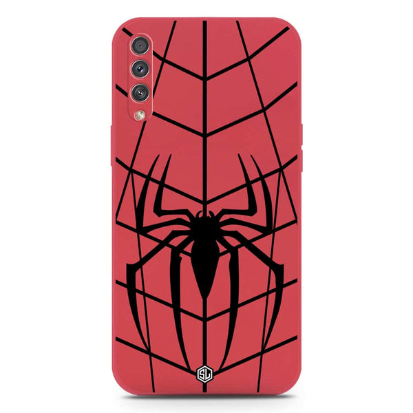 X-Spider Design Soft Phone Case - Silica Gel Case - Dark Red - Samsung Galaxy A50