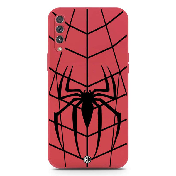 X-Spider Design Soft Phone Case - Silica Gel Case - Dark Red - Samsung Galaxy A30s
