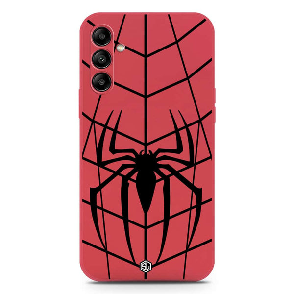 X-Spider Design Soft Phone Case - Silica Gel Case - Dark Red - Samsung Galaxy A24 4G