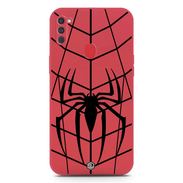 X-Spider Design Soft Phone Case - Silica Gel Case - Red - Samsung Galaxy A11