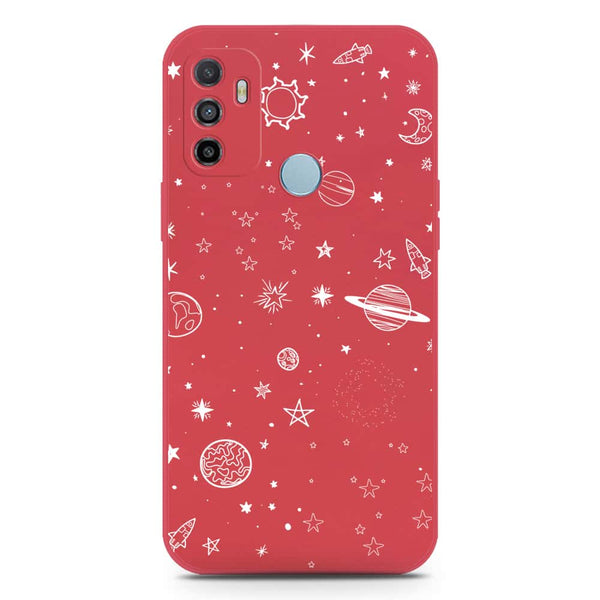 Stardust Dreams Design Soft Phone Case - Silica Gel Case - Red - Oppo A53
