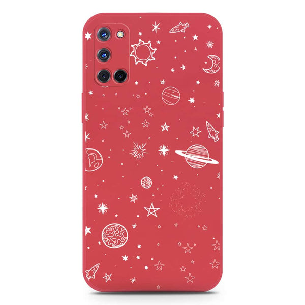 Stardust Dreams Design Soft Phone Case - Silica Gel Case - Red - Oppo A52