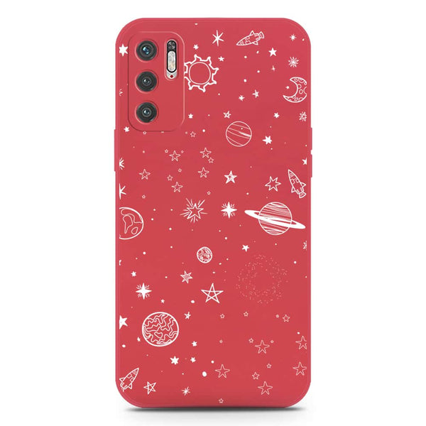 Stardust Dreams Design Soft Phone Case - Silica Gel Case - Dark Red - Xiaomi Dark Redmi Note 10 5G
