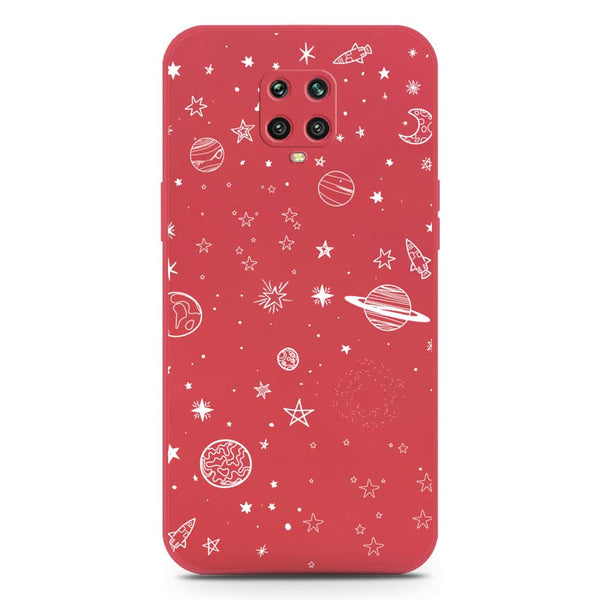 Stardust Dreams Design Soft Phone Case - Silica Gel Case - Red - Xiaomi Redmi Note 9S