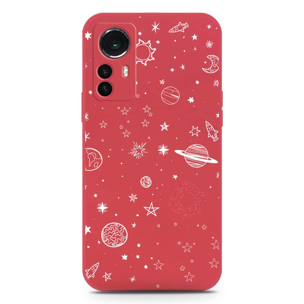 Stardust Dreams Design Soft Phone Case - Silica Gel Case - Dark Red - Xiaomi 12S