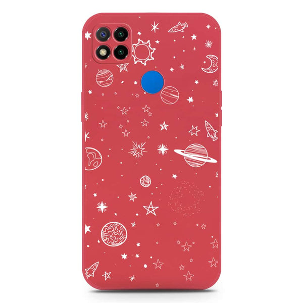 Stardust Dreams Design Soft Phone Case - Silica Gel Case - Dark Red - Xiaomi Dark Redmi 10A