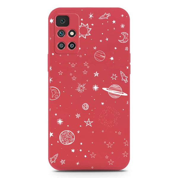 Stardust Dreams Design Soft Phone Case - Silica Gel Case - Red - Xiaomi Redmi 10