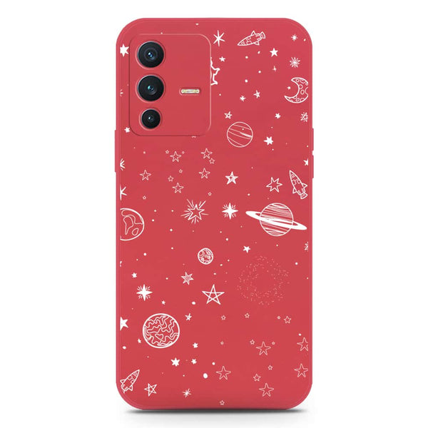 Stardust Dreams Design Soft Phone Case - Silica Gel Case - Red - Vivo S12