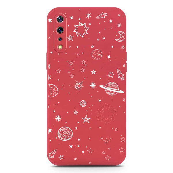 Stardust Dreams Design Soft Phone Case - Silica Gel Case - Red - Vivo S1