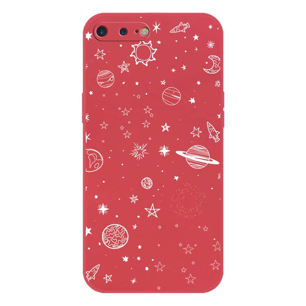 Stardust Dreams Design Soft Phone Case - Silica Gel Case - Red - iPhone 8 Plus / 7 Plus