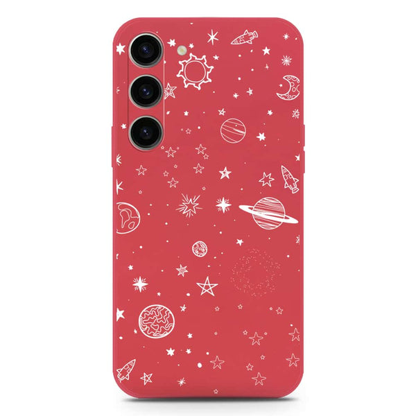 Stardust Dreams Design Soft Phone Case - Silica Gel Case - Red - Samsung Galaxy S23 Plus 5G