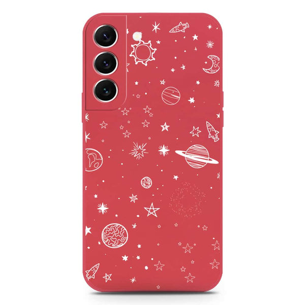 Stardust Dreams Design Soft Phone Case - Silica Gel Case - Red - Samsung Galaxy S22 Plus 5G