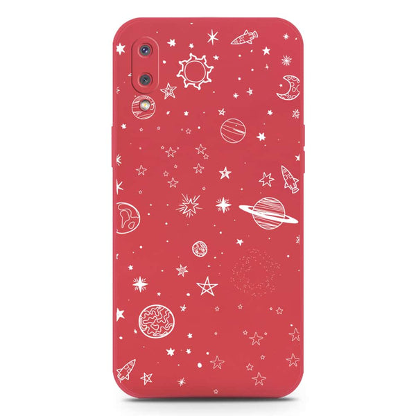 Stardust Dreams Design Soft Phone Case - Silica Gel Case - Red - Samsung Galaxy M02