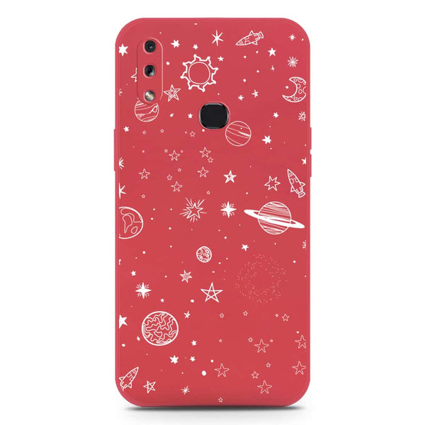 Stardust Dreams Design Soft Phone Case - Silica Gel Case - Red - Samsung Galaxy A10s