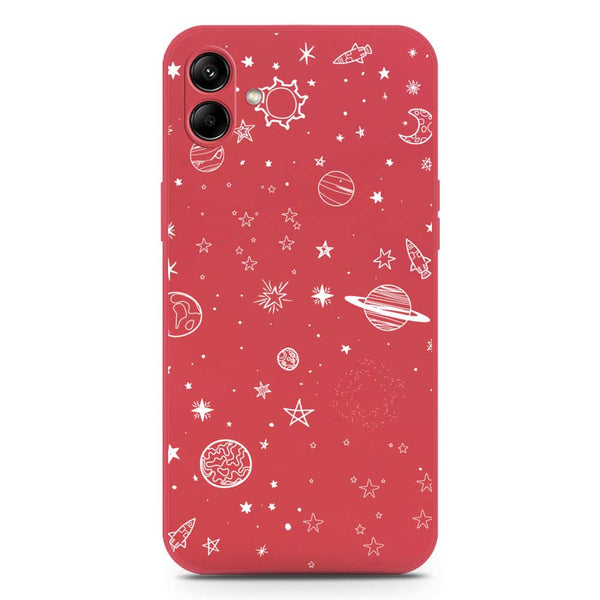 Stardust Dreams Design Soft Phone Case - Silica Gel Case - Red - Samsung Galaxy A04