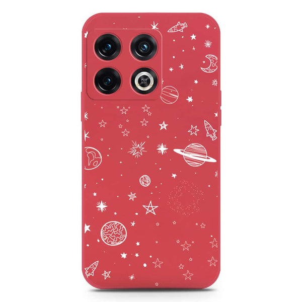 Stardust Dreams Design Soft Phone Case - Silica Gel Case - Red - OnePlus 10 Pro