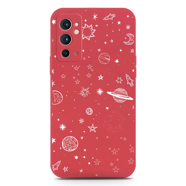 Stardust Dreams Design Soft Phone Case - Silica Gel Case - Red - OnePlus 9RT 5G
