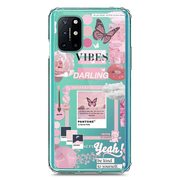 Pink Aesthetic Design Soft Phone Case - Crystal Clear Case - OnePlus 8T