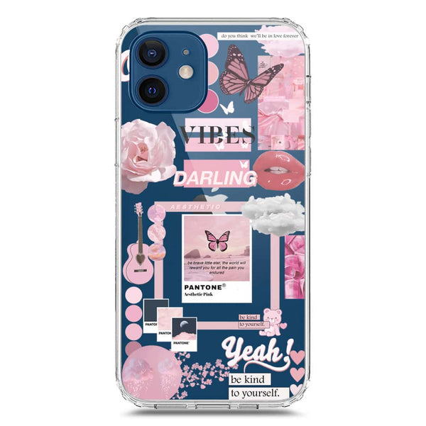 Pink Aesthetic Design Soft Phone Case - Crystal Clear Case - iPhone 11