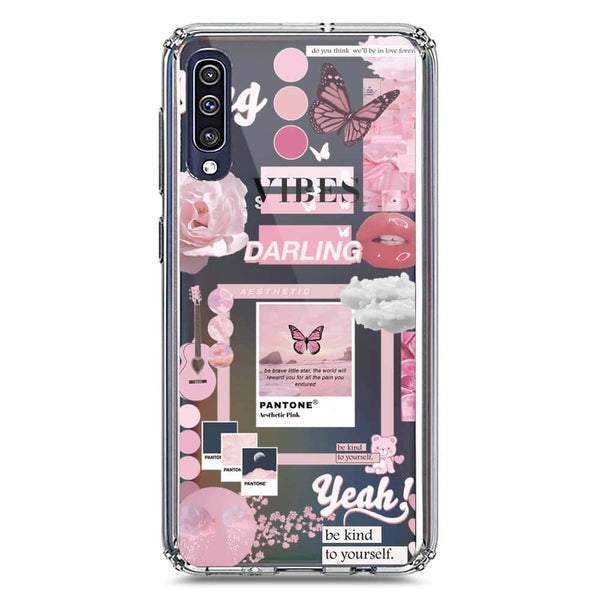Pink Aesthetic Design Soft Phone Case - Crystal Clear Case - Samsung Galaxy A30s