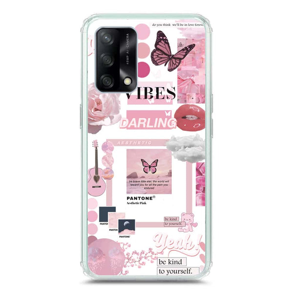 Pink Aesthetic Design Soft Phone Case - Crystal Clear Case - Oppo F19