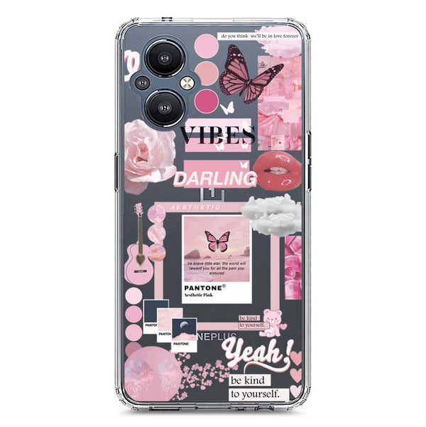 Pink Aesthetic Design Soft Phone Case - Crystal Clear Case - OnePlus Nord N20 5G