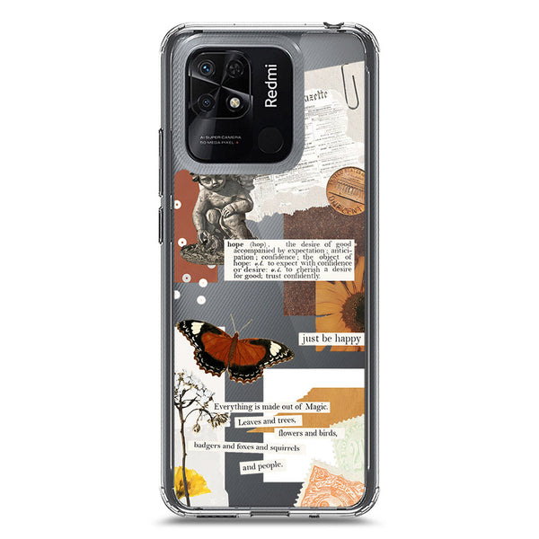 Aesthetic Design - Design 2 - Soft Phone Case - Crystal Clear Case - Xiaomi Redmi 10C
