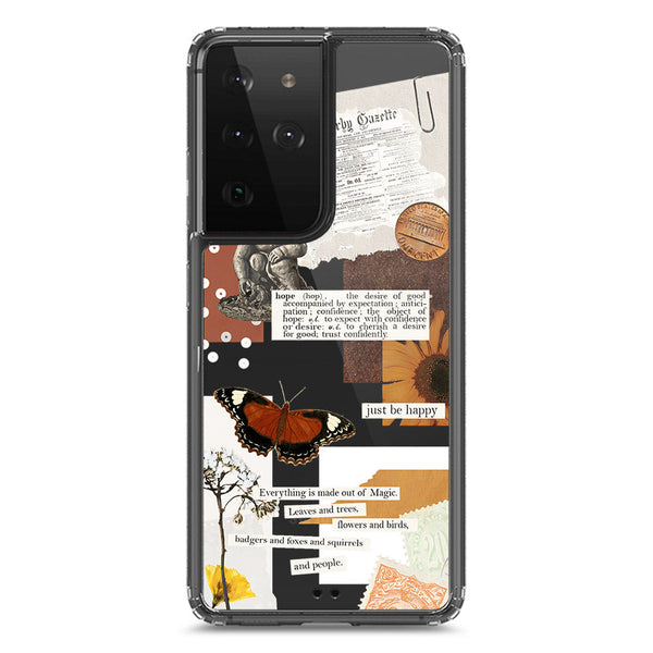 Aesthetic Design - Design 2 - Soft Phone Case - Crystal Clear Case - Samsung Galaxy S21 Ultra 5G