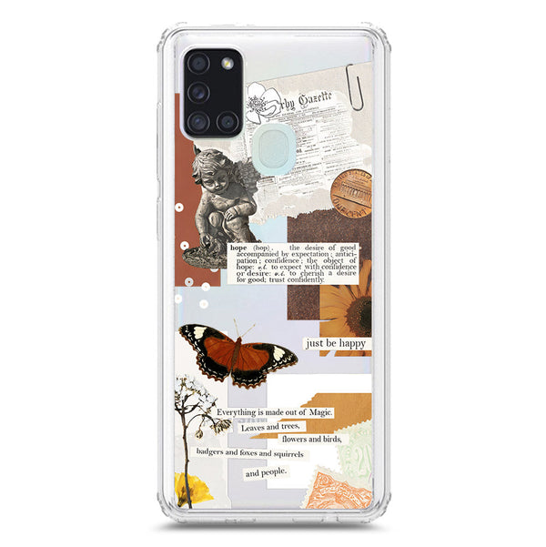 Aesthetic Design - Design 2 - Soft Phone Case - Crystal Clear Case - Samsung Galaxy A21s