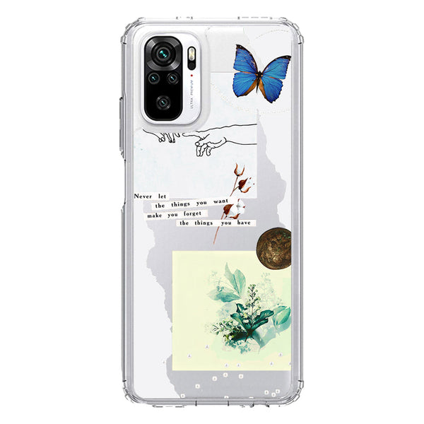Aesthetic Collage Design - Design 3 - Soft Phone Case - Crystal Clear Case - Xiaomi Redmi Note 10 4G