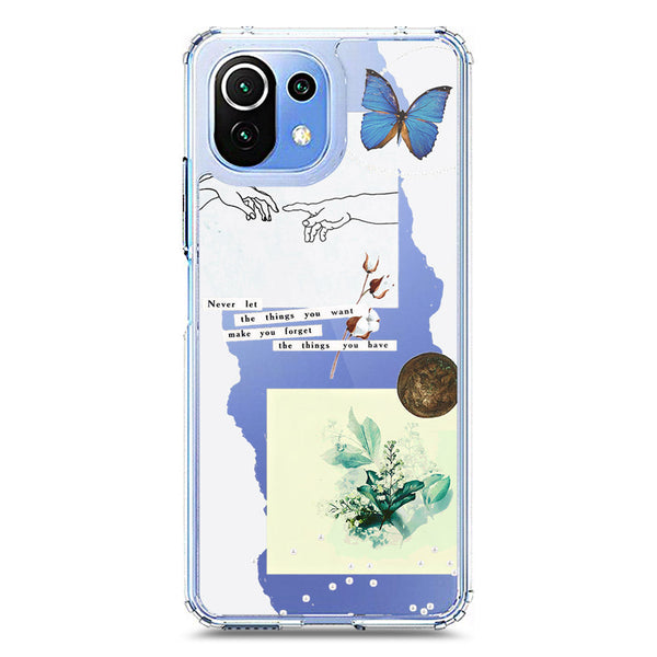 Aesthetic Collage Design - Design 3 - Soft Phone Case - Crystal Clear Case - Xiaomi Mi 11 Lite