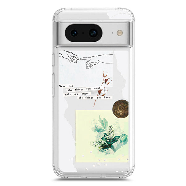 Aesthetic Collage Design - Design 3 - Soft Phone Case - Crystal Clear Case - Google Pixel 8