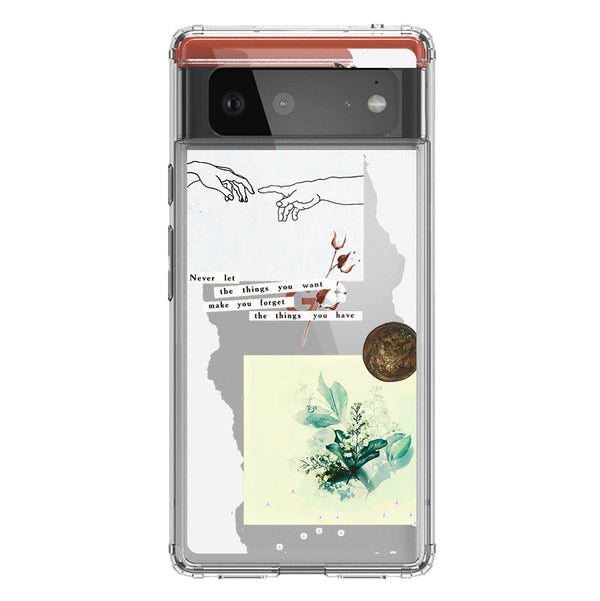 Aesthetic Collage Design - Design 3 - Soft Phone Case - Crystal Clear Case - Google Pixel 6
