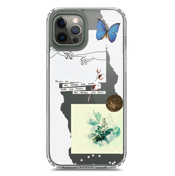 Aesthetic Collage Design - Design 3 - Soft Phone Case - Crystal Clear Case - iPhone 12 Pro